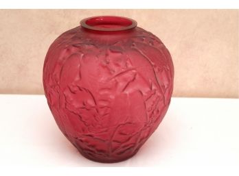 Large Bird Vase By Pilgrim Glass Company