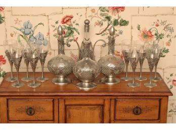 Les Potstainiers Hutois 14 Piece Pewter Drinking Set Made In Belgium