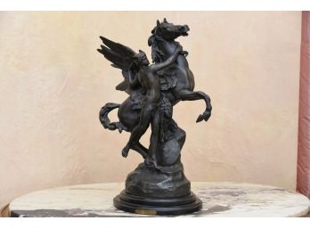 Emile Louis Picault  (1833 - 1915) Perseus And Pegasus Bronze 22' Tall