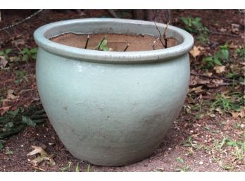 Large Green Clay Flower Pot 20 X 15