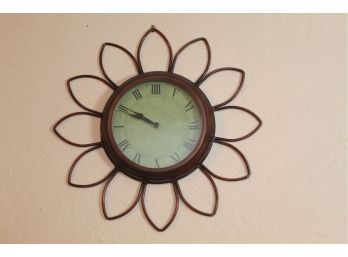 Floral Decor Wall Clock 10' Round