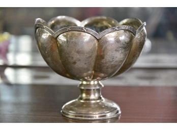 Greek Sterling Silver Pedestal Weighted Bowl 687g