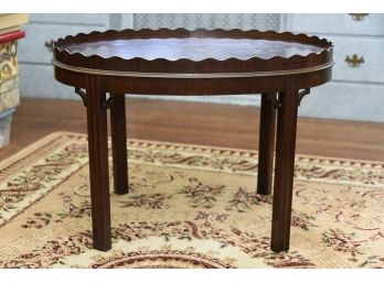 Mahogany Oval Coffee Table 27 X 20 X 19