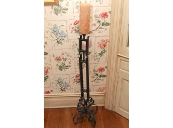 43' Tall Wrought Iron Candle Stand