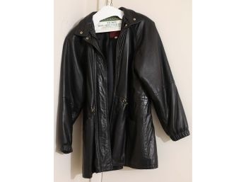 Damselle Leather Jacket XS Length: 31' Sleeve: 22'