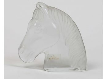 Viking Glass Horse Bust