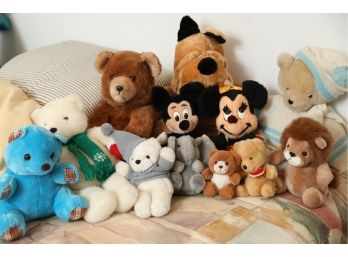 Stuffed Animals Including Vintage Mickey & Minnie