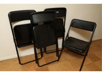 Set Of 4 Black Folding Chairs