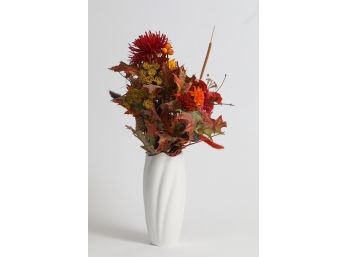 Christopher Stuart Vase With Faux Flowers