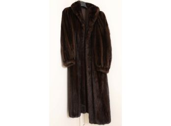 Mink Fur Coat Length: 51' Sleeve: 26' Sweep: 48'
