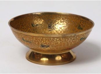 Footed Brass Bowl