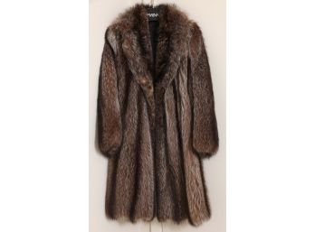 Raccoon Fur Coat Length: 39' Sleeves: 22' Sweep: 52'