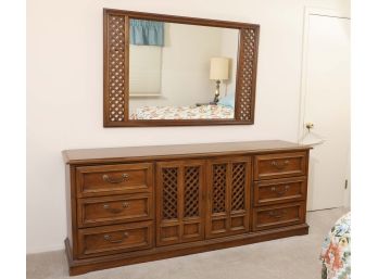 Mid Century Drexel Dresser With Mirror 79 X 19 X 32