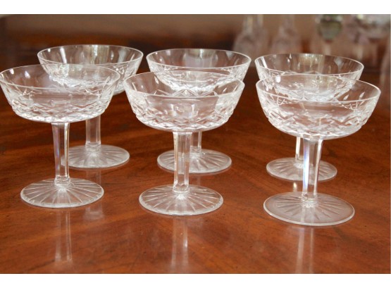 Six Waterford Crystal ' Lismore '  Champagne Glasses
