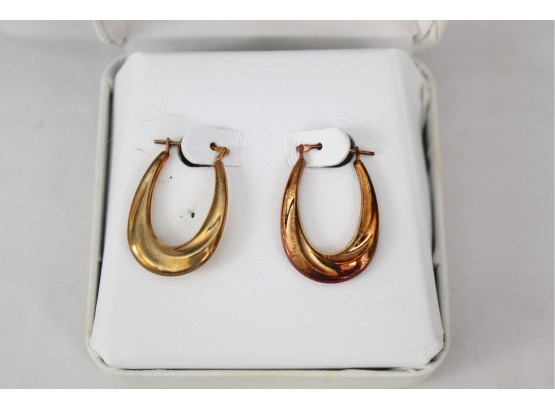 Pair Of 14K Gold Plated Sterling Silver Earrings (#3)