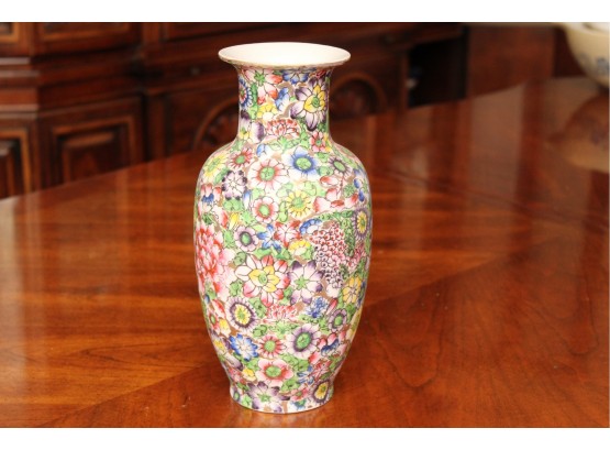 Hand Painted Porcelain Floral Vase