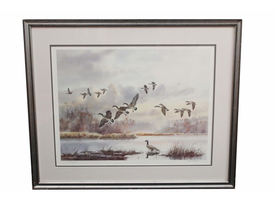 Canada Geese - Deer Island, By James C. Westall, Jr. Pencil Signed And Framed  31 X 26 1/2