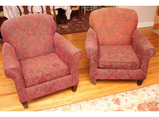 Matching Paisley Print  Side Chairs From Pier 1- 34 X 31 X 36