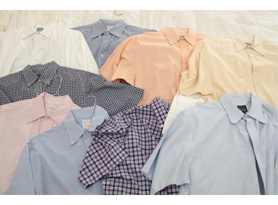 Men's Short Sleeve Shirts From Brooks Brothers And JoS. A. Bank 10 X Total