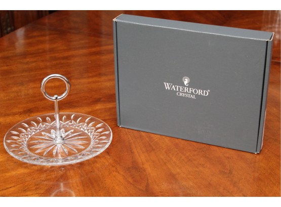 Waterford Crystal Lismore Petite Single Tier Server Tray Chromium Plated With Original Box