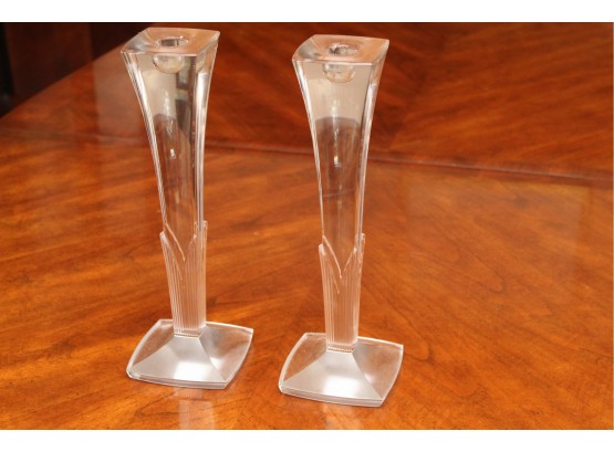 Large Glass Candle Holders 12 Inches Tall