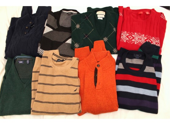 Assortment Of Men's XL Sweaters Including McGeorge Cashmere