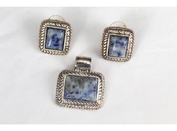 Set Of Vintage Roman Earrings With Matching Pendant (#9)