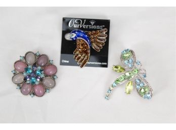 Trio Of Colorful Brooches -31