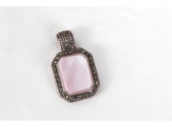 Pink Stone Sterling Silver Pendant -21