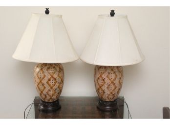 Pair Of Accent Lamps 29 Inches Tall