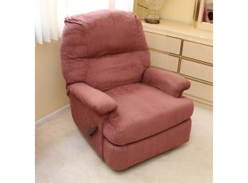 Berkline Red Fabric Recliner Chair 36 X 30 X 37