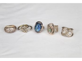 Group Of Sterling Silver Rings -22