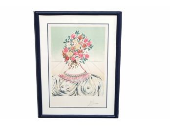 Salvador Dali 'The Flowering Of Inspiration' Signed And Numbered Print 26 1/2 X 35