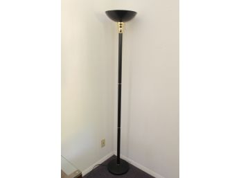 Black Floor Lamp With Brass Colored Accents 72 Inches Tall