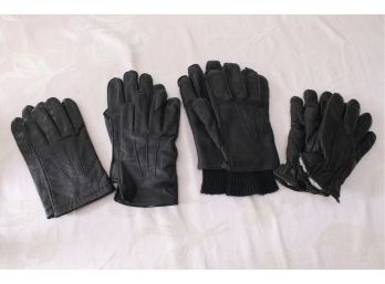 Group Of Men's Black Gloves Size Large
