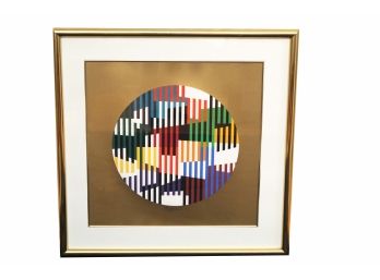 Yaacov Agam 'Cool Jazz'  Pencil Signed Serigraph Framed Paid $1250 31 X 32
