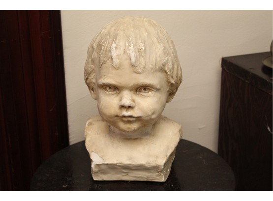 Antique Child's Head Bust Dated 1915