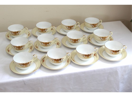 Set Of 12 Noritake Tea Cups And Saucers