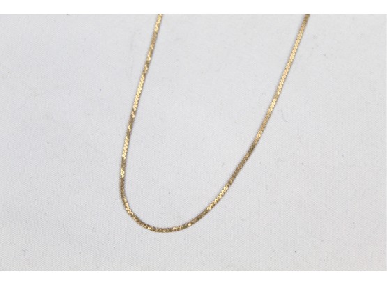 14k Gold Necklace Made In Italy 2.2 Grams -16