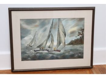 T. Connelly Framed Watercolor 24 X 19