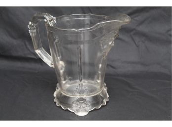 Vintage Sea Captain Footed Glass Pitcher