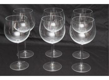 6 Vintage Red Wine Glasses