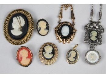 Vintage Cameo Necklaces And Brooches -1
