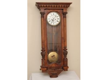 Antique Pendulum Wall Clock 11 X 25