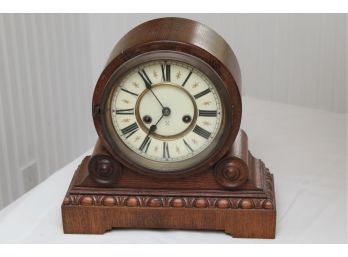 Antique H.A.C. 14 Day Strike Mantel Clock Made In Wurttemburg