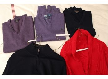 Group Of Sweaters Including Brooks Brothers And Ralph Lauren Size Large