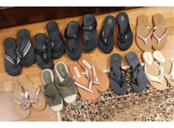Assortment Of Slippers And Sandals Women's Size 6-6 1/2