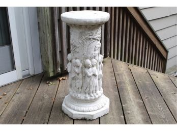 Figural Cast Stone Pedestal (Heavy) 10 X 22