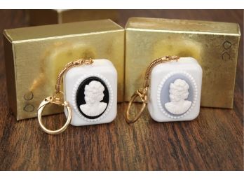 Vintage Sankyo Cameo 'Over The Waves' Key Chain Music Boxes