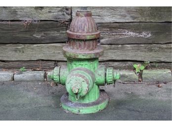 Vintage Green Fire Hydrant 17 X 23